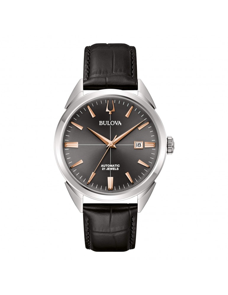 Bulova Men's Watch - Sutton Automatic 41mm Anthracite Rose Gold - 0