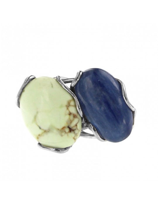Anello Della Rovere - in Argento 925% - Magnesite e Cianite - DR131