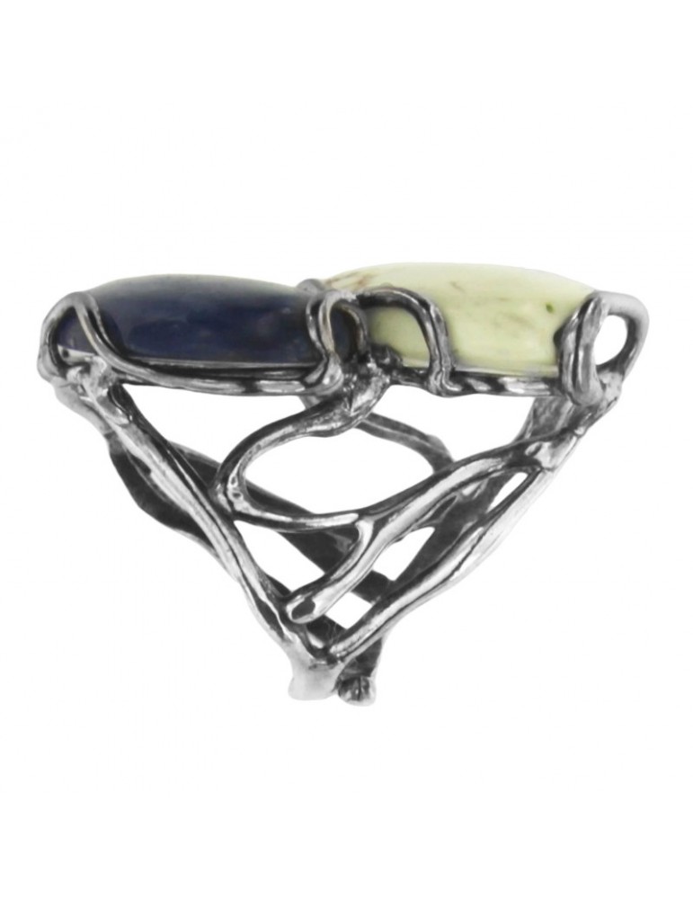 Anello Della Rovere - in Argento 925% - Magnesite e Cianite - DR131