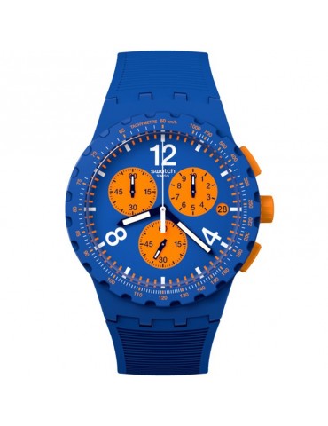 Orologio Swatch - Primarily Blue-Cronografo-Blu-42mm-Arancione-SUSN419