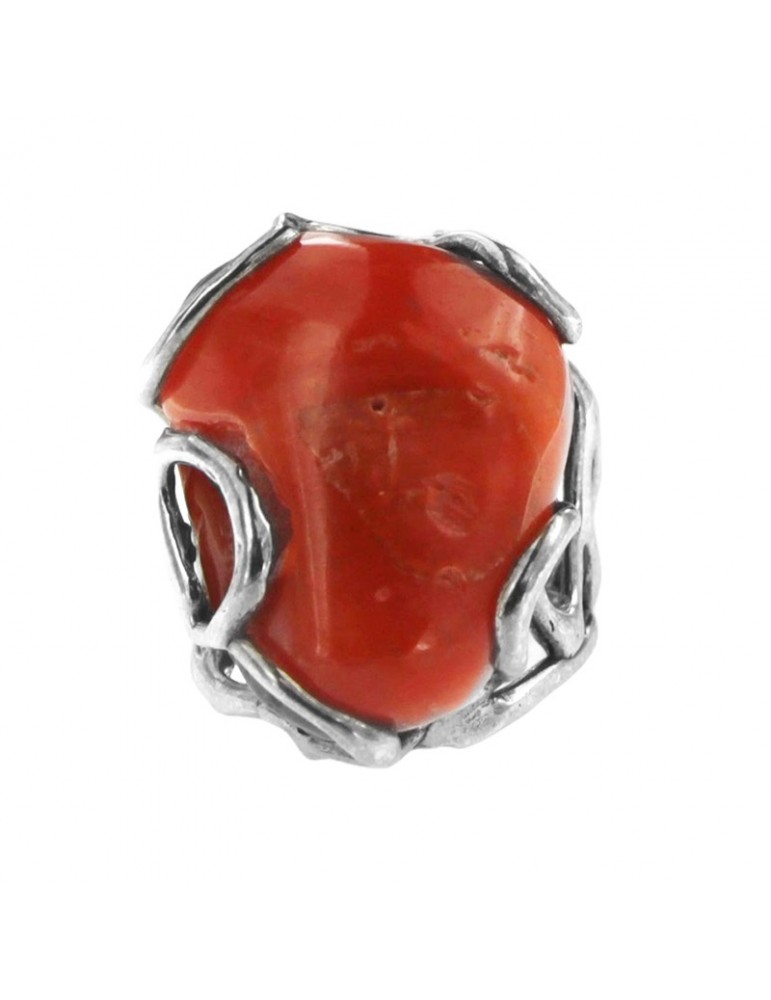 Anello Etnico In Lapislazzuli, Turchese, Corallo Rosso E Ag 925