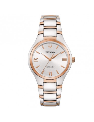 Bulova Women's Watch - Classic Lady Automatic 34mm Silver Rose Gold - 0