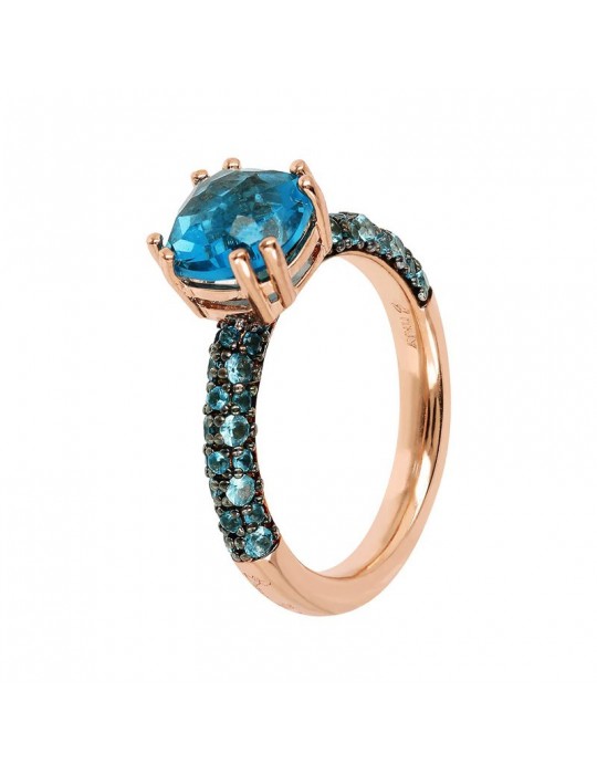 Anello Bronzallure-Preziosa-Prisma Gem Blu-Misura 14-WSBZ02181.BLUE-14