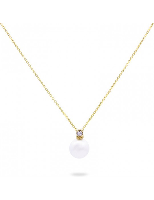 Rue Des Mille Necklace - Whiteside - Choker -Pearl-Zircon-GR019M1AU Rue Des Mille Necklace - Whiteside - Choker -Pearl-Zircon-GR019M1AU