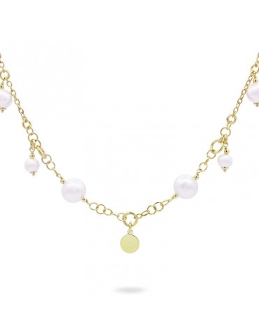 Girocollo Rue Des Mille-Whiteside-Medaglietta-Perle Pendenti-GR019M4AU