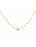 Rue Des Mille Choker -Shapes-Heart in Pavé of Zircons-GRZ020M1CUOAU