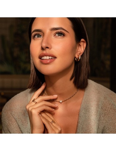 Rue Des Mille Choker -Shapes-Heart in Pavé of Zircons-GRZ020M1CUOAU 2