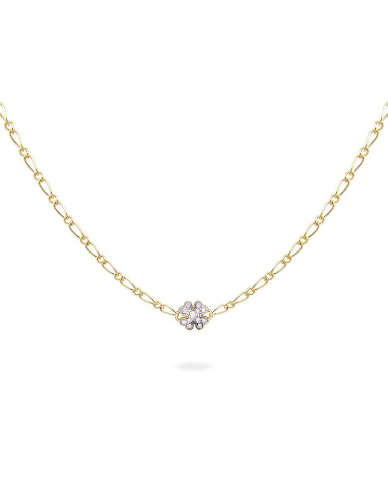 Rue Des Mille Choker - Shapes - Four-leaf clover-Zircons-GRZ020M1QUADAU