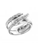 Picca Ring - Band in 18k White Gold with Natural Diamonds 0.32 ct - 0
