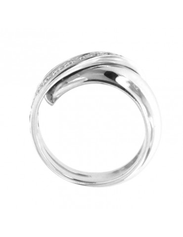 Picca Ring - Band in 18k White Gold with Natural Diamonds 0.32 ct - 0 2