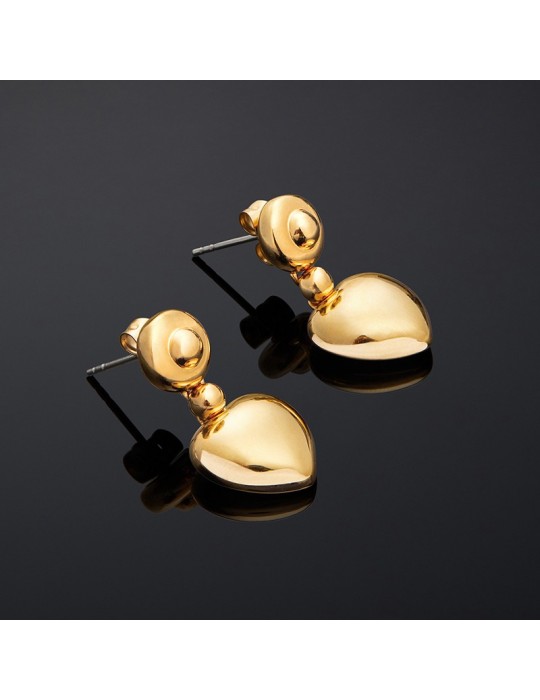 Chiara Ferragni Earrings-Bold-Pendants-Silver 925% Gold-Hearts-J19AXP05