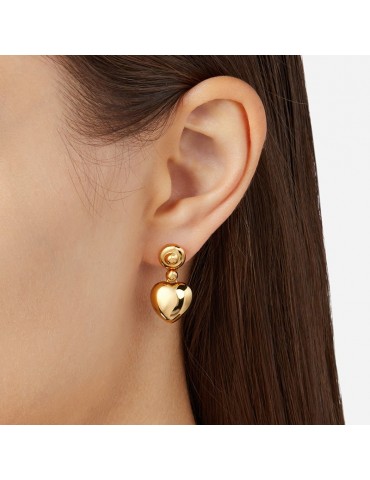 Orecchini Chiara Ferragni-Bold-Pendenti-Argento 925% Gold-Cuori-J19AXP05 2