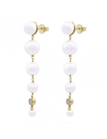 Orecchini Rue Des Mille -Whiteside-Pendenti-Perle-Punto Luce-OR019M2AU