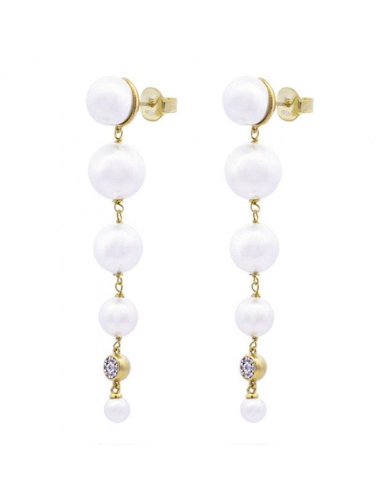 Orecchini Rue Des Mille -Whiteside-Pendenti-Perle-Punto Luce-OR019M2AU