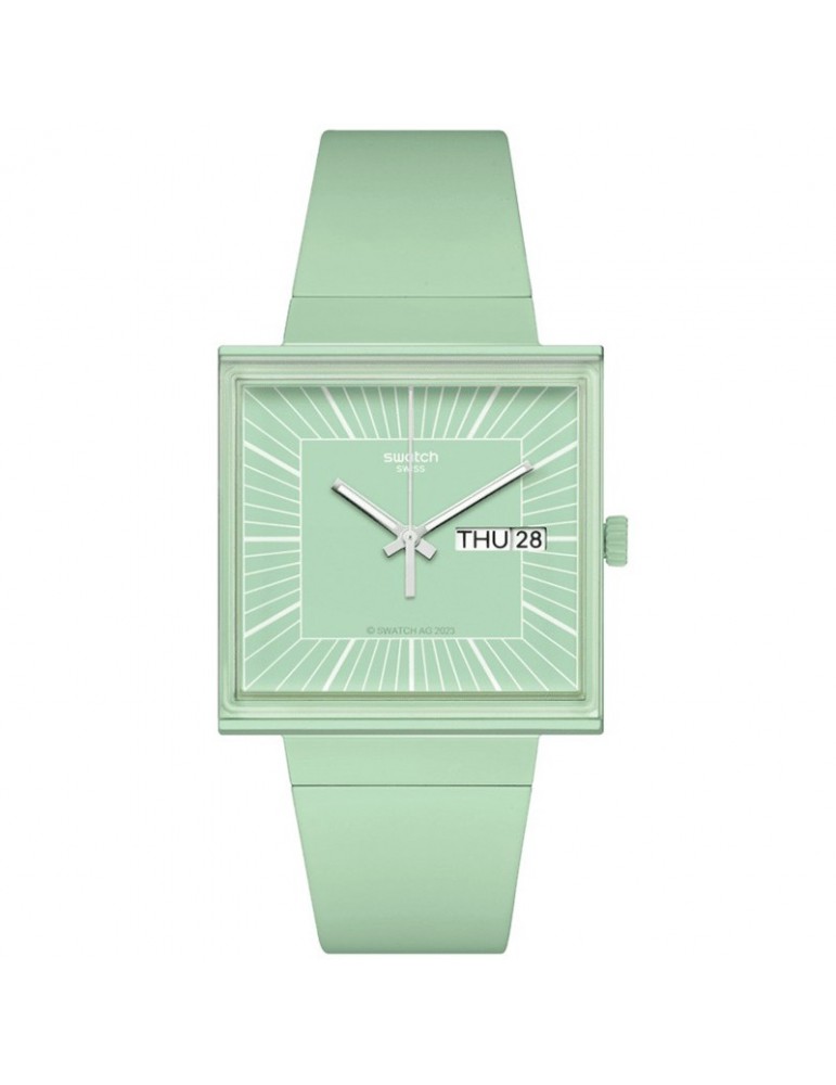 Swatch Watch - What If... Mint - Time and Date - 42mm-Green-SO34G701
