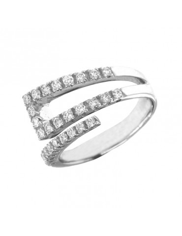 Picca Ring - Band in 18k White Gold with Natural Diamonds 0.55 ct - 0