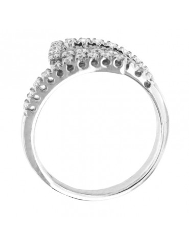 Picca Ring - Band in 18k White Gold with Natural Diamonds 0.55 ct - 0 2