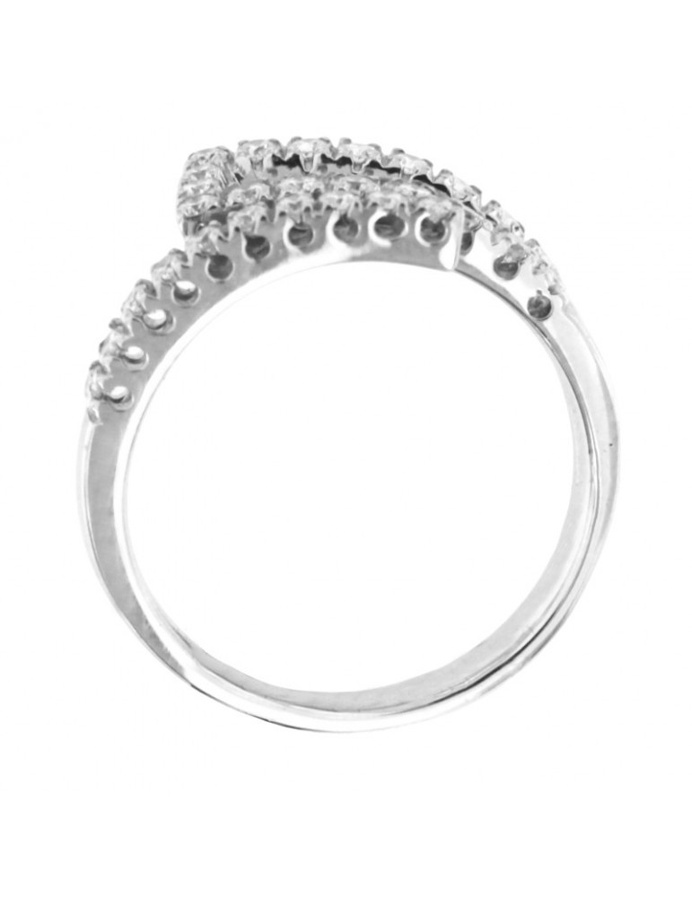 Anello Picca - a Fascia in Oro Bianco 18 carati con Diamanti Naturali 0,55 ct - ANK499BB