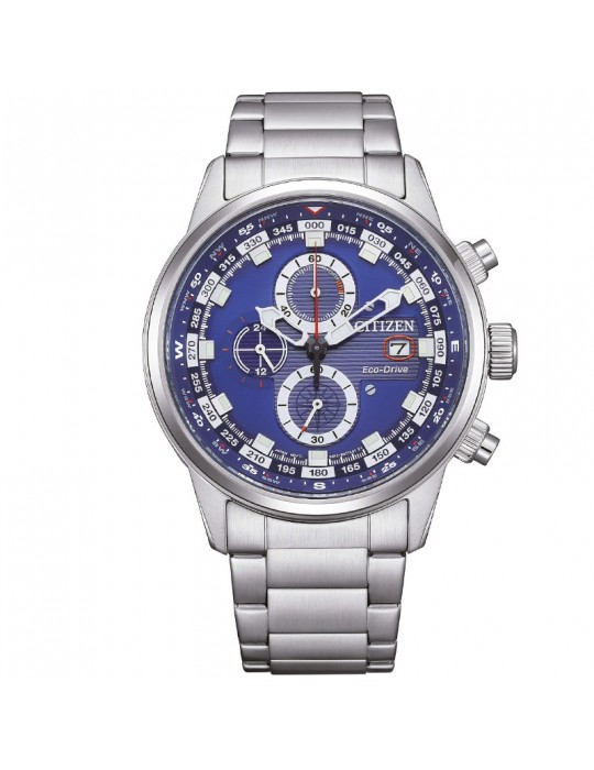 Orologio Citizen - Of Nautic Cronografo Eco-Drive 42mm Blu Bianco - CA0860-80L
