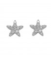 Buonocore Woman's Earrings - White Gold Star with Diamonds - 0
