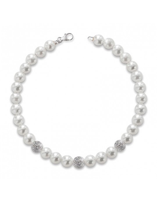 Bracciale Lelune - Young - Perle Coltivate -Boules-Oro Bianco-LLBR0355