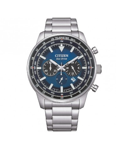 Orologio Citizen Uomo - Of Aviator Cronografo Eco-Drive 44mm Blu Nero - CA4500-91L