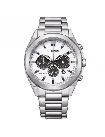 Orologio Citizen - Of Metropolitan Eco-Drive Cronografo 41mm Bianco Nero - CA4590-81A