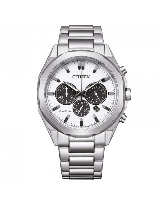 Orologio Citizen - Of Metropolitan Eco-Drive Cronografo 41mm Bianco Nero - CA4590-81A