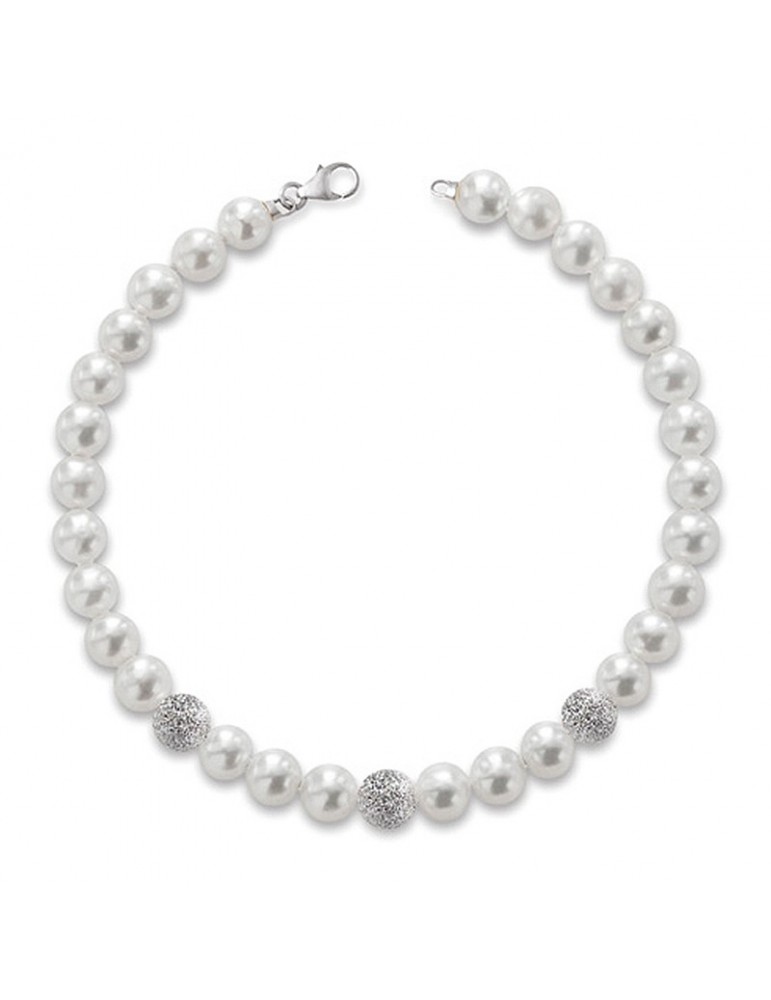 Bracciale Lelune - Young - Perle Coltivate -Boules-Oro Bianco-LLBR0360