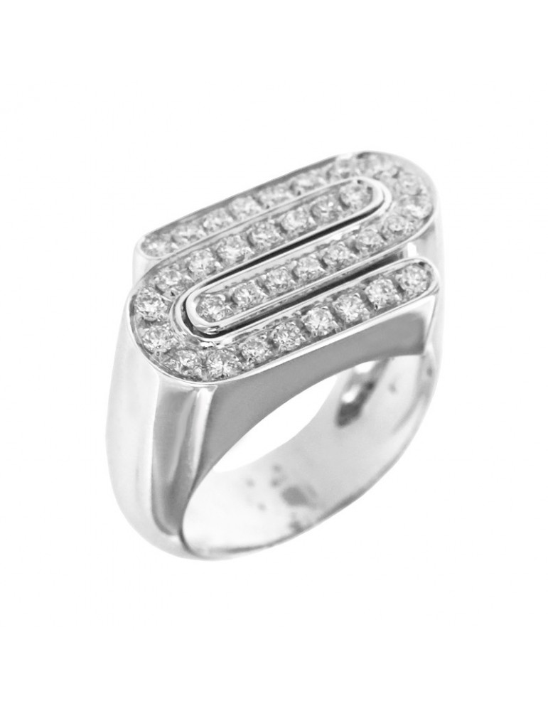 Salvini Ring - in 18k White Gold with Natural Diamonds 0.63 ct - 0