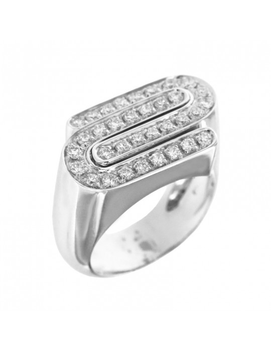 Salvini Ring - in 18k White Gold with Natural Diamonds 0.63 ct - 0