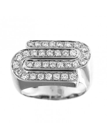Salvini Ring - in 18k White Gold with Natural Diamonds 0.63 ct - 0 2