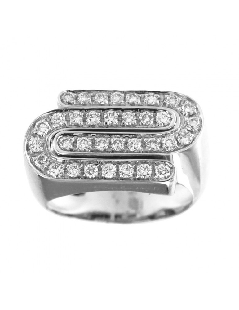 Salvini Ring - in 18k White Gold with Natural Diamonds 0.63 ct - 0