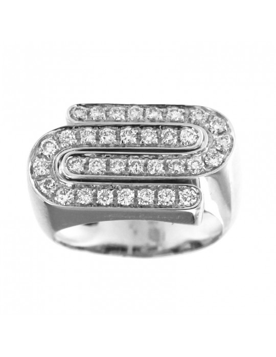 Salvini Ring - in 18k White Gold with Natural Diamonds 0.63 ct - 0