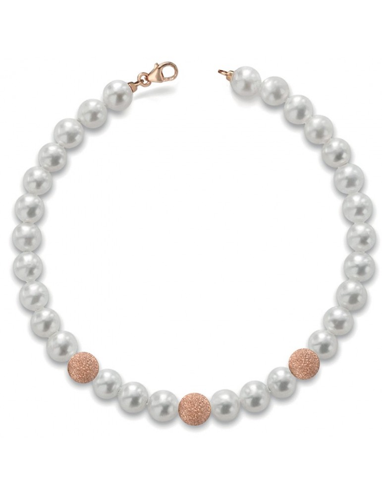 Bracciale Lelune - Young - Perle Coltivate - Boules-Oro Rosa-LLBR0365P