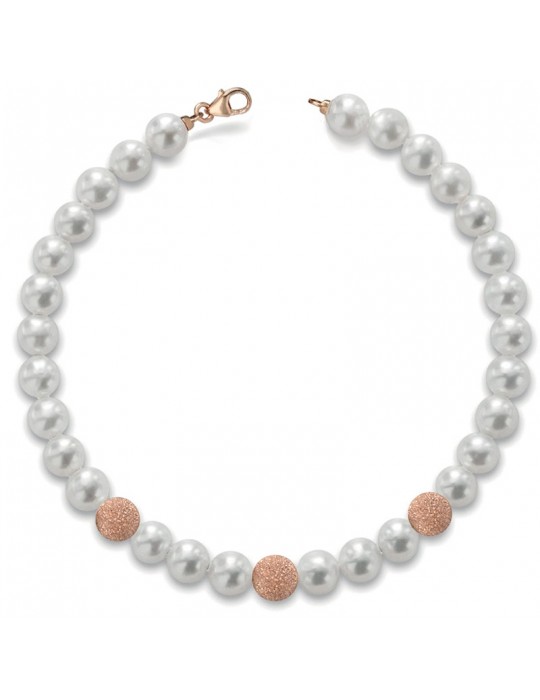 Bracciale Lelune - Young - Perle Coltivate - Boules-Oro Rosa-LLBR0365P