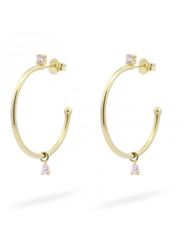 Rue Des Mille Earrings - Shapes - Pendant Zircon - ORZ020M7AU