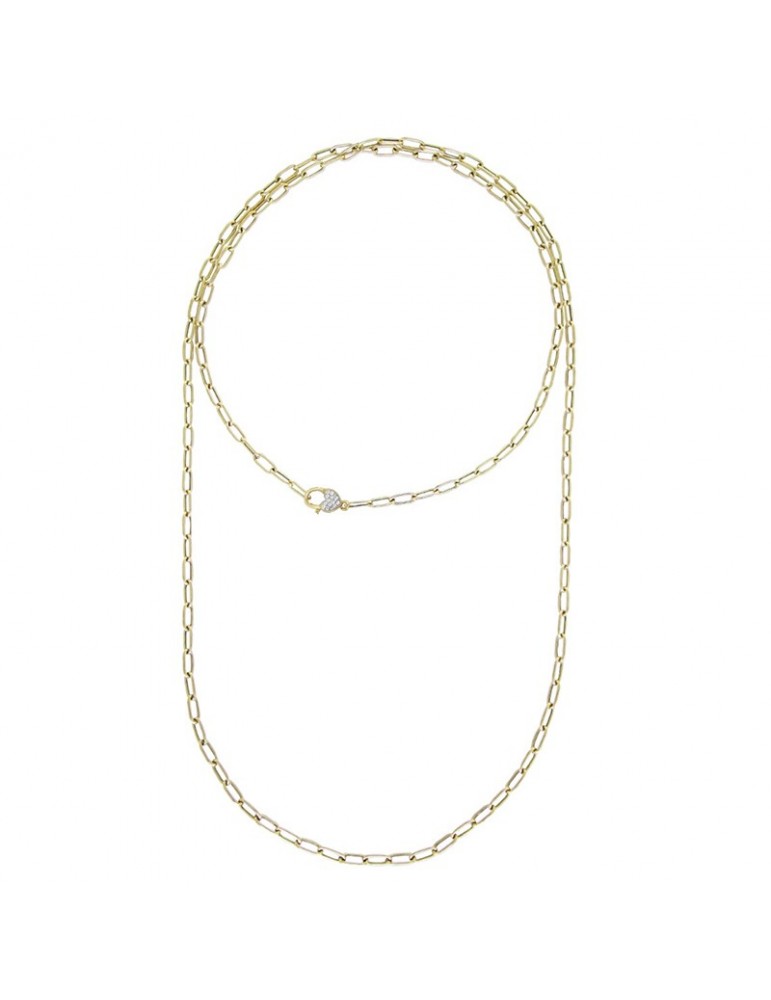 Collana Rue Des Mille - Amuleti - Gold -Moschettone a Cuore-CLZ021M1AU