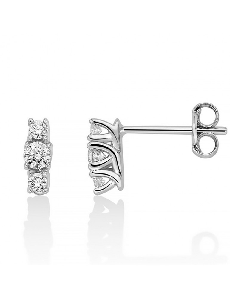 Orecchini Miluna - Trilogy - Oro Bianco 18 - Diamanti Naturali - ERD2704-028G7
