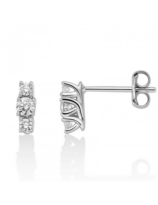 Orecchini Miluna - Trilogy - Oro Bianco 18 - Diamanti Naturali - ERD2704-028G7