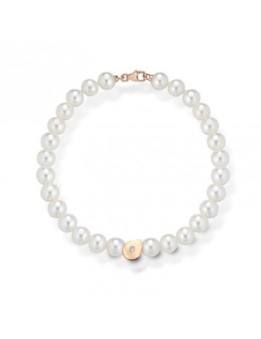 Bracciale Lelune - Moonlight - Perle - Oro Rosa - Diamanti - LLBR2701