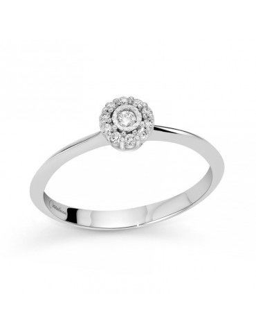 Miluna Ring - Rounds in 18k White Gold with Natural Diamonds - 0