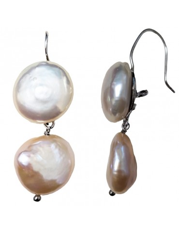 Della Rovere Earrings - Pendants - Baroque Pink Pearls - ORDRP110 2