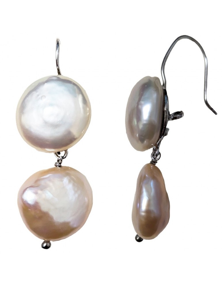 Della Rovere Earrings - Pendants - Baroque Pink Pearls - ORDRP110