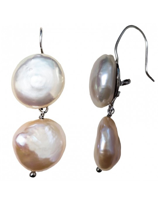 Della Rovere Earrings - Pendants - Baroque Pink Pearls - ORDRP110