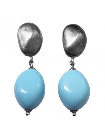 Orecchini Lelune Glamour - Argento 925% - Pasta Turchese - LGEA60