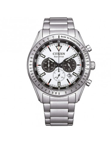 Orologio Citizen - Of Rescue Eco-Drive Cronografo 43mm Bianco Nero - CA4600-89A