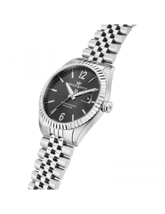 Orologio Philip Watch - Caribe Quarzo - Tempo Data 41mm Antracite - R8253597112