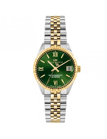 Philip Watch - Caribe Quartz Time and Date 31mm Golden Green - 0