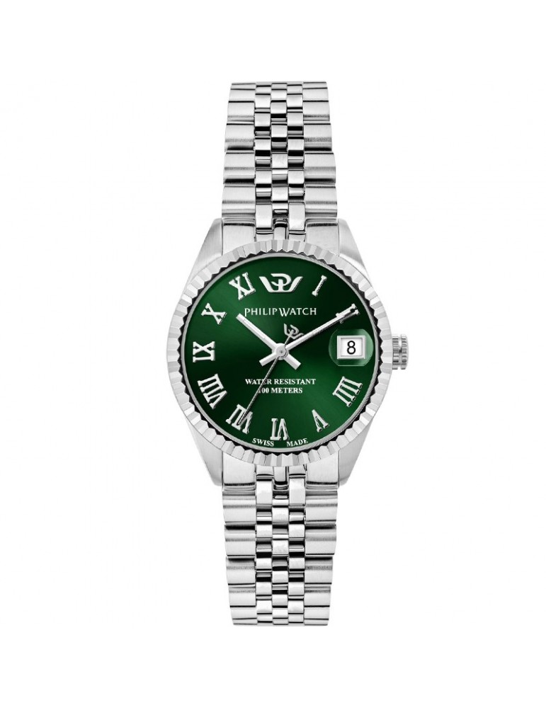 Philip Watch - Caribe Quartz Time and Date 31mm Green - 0